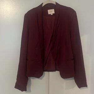 Loft maroon cropped blazer
